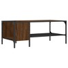 vidaXL Coffee Table with Rack Brown Oak 39.4 in.x20.1 in.x15.7 in. Engineered Wood - 2 of 4