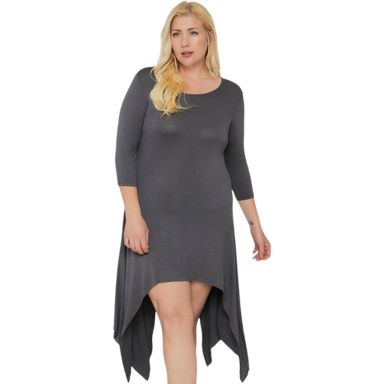 slim fit dress slacks Zapaka Women Sparkly Grey Plus Size Mother of The Bride Dress with Appliques A Line V Neck Chiffon Long Mom Dress for Wedding, Grey / US20W