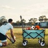 VisioGear Multi-use Bag Collapsible Foldable Wagon Cart, Beach Wagon Grocery Cart with Liner Bag and Cover, Blue, 25.98"*17.32"*37.4" - 2 of 4