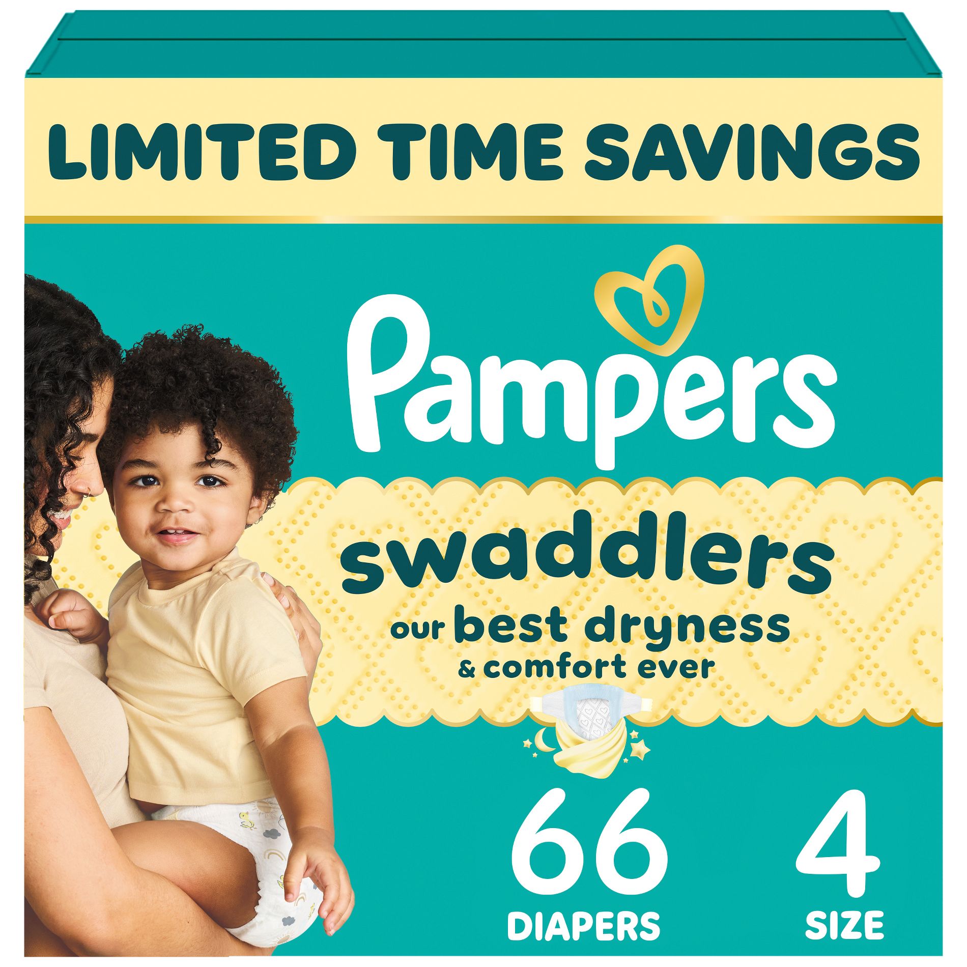 Pampers Swaddlers Sensitive Disposable Diapers - Size 4 - 66ct