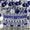 KatchOn, Blue and Silver Birthday Decorations Set - Big, Pack of 47 |Pom Poms |Blue and White Birthday Decorations - 4 of 4