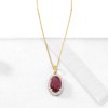 Ross-Simons 6.25 Carat Ruby and .14 ct. t.w. Diamond Pendant Necklace in 14kt Yellow Gold - 4 of 4