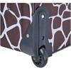 Rockland Fashion Softside Upright Luggage Set Telescoping Handles Pink Giraffe 4-Piece (14/19/24/28) - 3 of 4