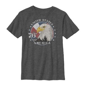 Boy's Lost Gods Fourth of July  Patriotic Circle T-Shirt - 1 of 4