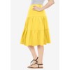 Woman Within Plus Size Elastic-Waist Knit Tiered Skirt - 4 of 4