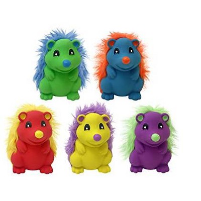 Multipet Latex Hedgehogs W/Fur Back 4.5 in