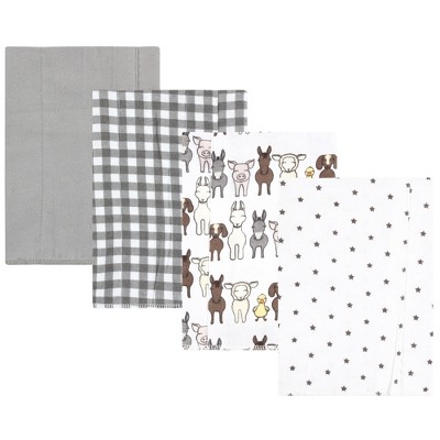 Luvable Friends Hudson Baby Flannel Burp Cloths 4pk Set