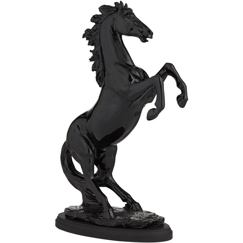 Kensington Hill Prancer 15" High Shiny Black Horse Statue, 5 of 10