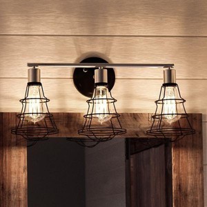 Urban Ambiance Luxury Vintage Bathroom Vanity Light,  11"H x 25.125"W,  Charcoal Finish, UHP2421 - 1 of 4