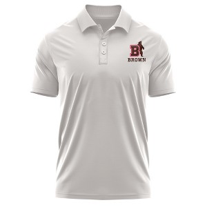Brown University Adult Polo Left Chest Logo, Athletic Heather - 1 of 4