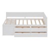 PAGED Twin Size Daybed Modern Wooden Bed Frame Simple Sofa Bed with 4 Drawers and Open Storage Shelves for Bedroom - 4 of 4