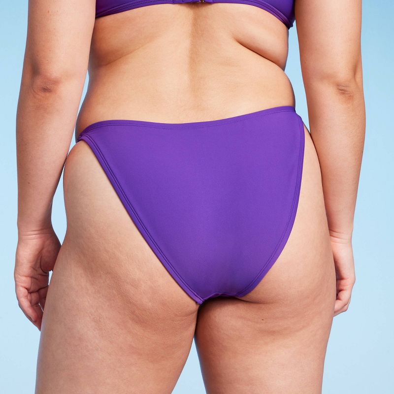 Women's Side Tab High Leg Cheeky Bikini Bottom - Wild Fable™, 3 of 19