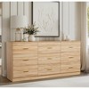 SKRAN 9 Drawer Dresser, 62.9" Large Deep Chest of Drawers,Wood Storage Dresser with Gold Handles for Living Room, Hallway, Nursery - 2 of 4