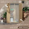 NicBex Outdoor Storage Shed with Lockable Door, Wooden Tool Storage Shed with Detachable Shelves and Pitch Roof - 2 of 4