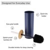 Evideco French Home Goods Metal Toilet Brush and Holder Set With Bamboo Lid - 4 of 4
