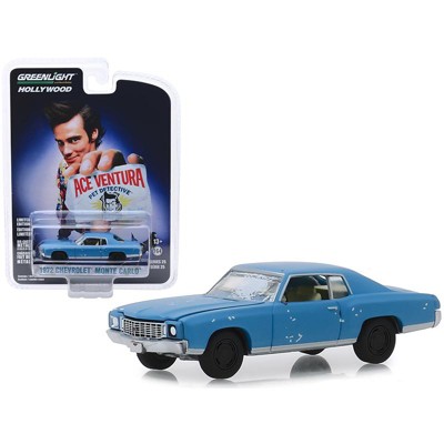 1972 Chevrolet Monte Carlo Light Blue (A Beat Up) "Ace Ventura: Pet Detective" (1994) Movie 1/64 Diecast Car Greenlight
