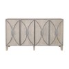 Treasure Trove Accents 4 Door Credenza Starlight Whitewash/Silver: Mango Wood, Pine Surface, Divided Storage Cabinet - 2 of 4