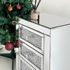 Airsurfer Modern Decorative 3 Drawers Cabinet Chest of Drawers Closet Organizers Crystal Design Storage Cabinet for Living room Office - 3 of 4
