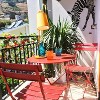 23.6" Round 2 Person Long Patio Dining Set Red - 4 of 4