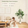 4/5/6/7FT Artificial Ficus Tree with Black Planter - Realistic Wood Trunk, Green Moss & Fruits for Home/Office Decor - 2 of 4