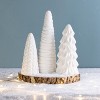Transpac Dolomite 12.5 in. White Christmas Tree Set of 3 - 3 of 4