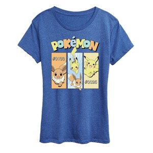 Women's - Pokémon - Pikachu and Eevee Pastel Short Sleeve Graphic T-Shirt - 1 of 4