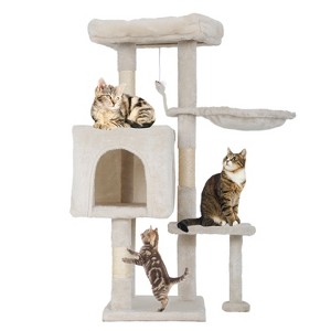 FDW Multi-Functional Cat Tree for Climbing Scratching and Resting Cat Tower for Indoor Cats with Cat Scratching Post Cat Condo Furniture - 1 of 4