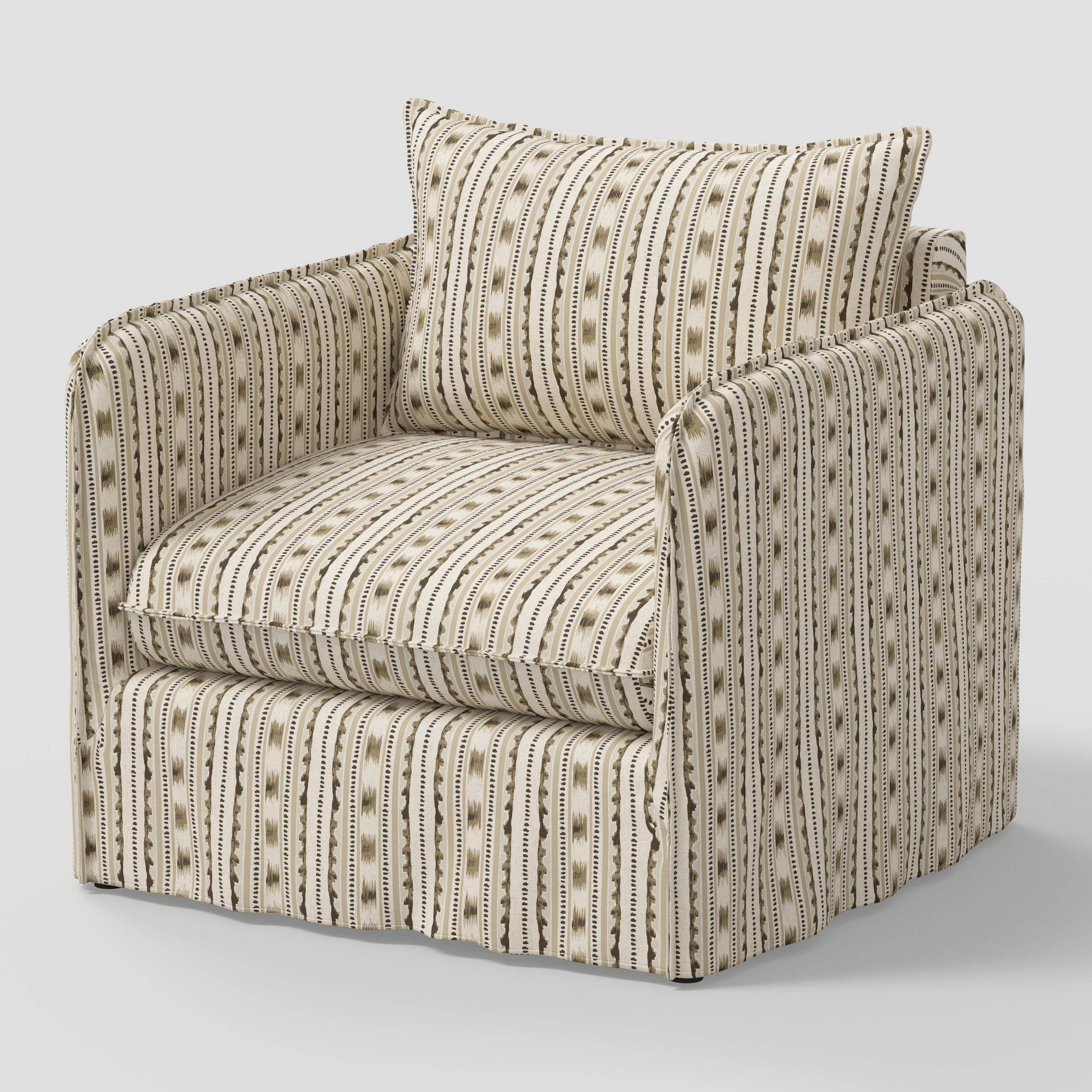 Berea Chair Ikat Stripe Brown - Threshold™