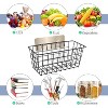 2 Pack Hanging Wall Basket Wire Storage Baskets, Adhesive Basket for Cabinet Door Organizer No Drilling - 4 of 4