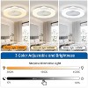 HUMHOLD Bladeless Ceiling Fan with Light Remote, Smart LED Ceiling Fans with Voice/App Control, Modern Low Profile Dimmable Light Ceiling Fan - 3 of 4