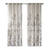 PAGED 84"x50" Botanical Burnout Printed Curtain Panel,2 PCS Light Filtering Curtains for Living Room,Window Curtain Panel with Grommet Top Finish - 2 of 4