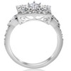 Pompeii3 1/2ct Vintage Diamond Ring Square Framed Filigree Band 10K White Gold - 3 of 4