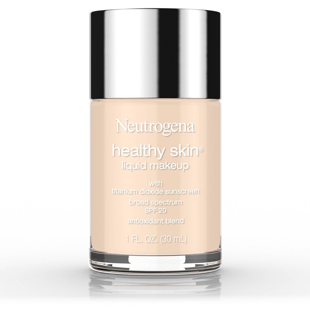 Photos - Foundation & Concealer Neutrogena Healthy Skin Liquid Makeup Foundation, Lightweight & Flawless Coverage with Broad Spectrum SPF 20 Sunscreen - 10 