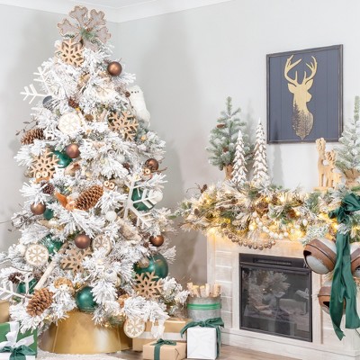 Gold Enamel Metal Farmhouse Christmas Tree Collar