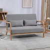 NicBex 45.7 Inch Mid-Century Modern Sofa,2 Seat Couch with Solid Wood Armrest and Feet for Small Space,Bedroom,Apartment - 2 of 4