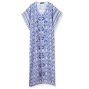 YOUZEY Mediterranean Floral Mosaic Summer Maxi Dress - 1 of 4