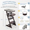 Convertible Wooden High Chair for Babies and Toddlers - Baby Feeding &Toddler Dining Chair with Removable Tray, Cushion and Harness - 3 of 4