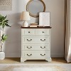 Okak 5/7-Drawer Dresser with Farmhouse Modern Fusion Ample Storage, Beveled Base for Stability, Scratch-Resistant for Bedroom/Entryway - 2 of 4