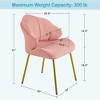 Yaheetech Set of 2 Modern Accent Chairs with Golden Metal Legs for Living Room, Bedroom - 3 of 4