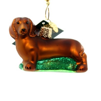 Old World Christmas 2.0" Dachshund Weiner Dog Affectionate  -  Tree Ornaments