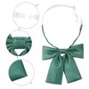 INSPIRE CHIC Women's Metallic Shiny Solid Color Square End Bow Ties - 3 of 4