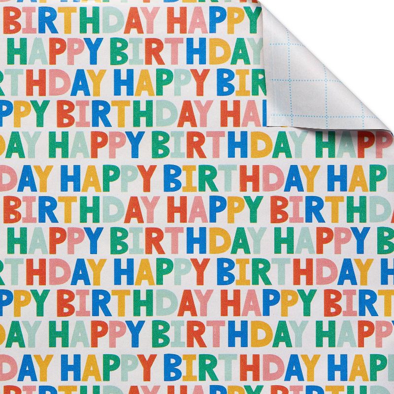 Adult Happy Birthday Shadow Roll Gift Wrap - Spritz&#8482;, 3 of 6
