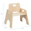 ECR4Kids Stackable Wooden Toddler Chair, 10in, 2-Pack - 2 of 4