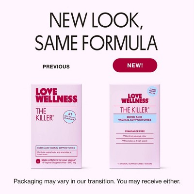Love Wellness The Killer Boric Acid Suppositories - 14ct