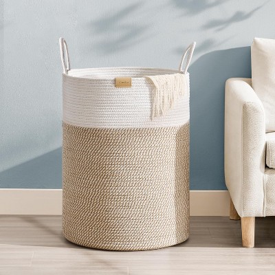 Laundry Hamper 62L,Large Laundry Basket for Clothes,Decorative Storage Basket for Blankets