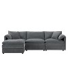 VYNXARIA 103.5" Chenille Modular Sectional Sofa with Deep and Wide Seat,L Shaped Cloud Couch Set with Double Cushions,4 Seat Sofa£¬Dark Gray - 3 of 4