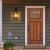 Wellfor 4-Light 29.5" Iron Outdoor Wall Light - Black: Weather-Resistant, E12, Glass Shade - 2 of 4