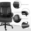 Vinsetto Big and Tall Office Chair, PU Leather Desk Chair 400lb, Black - 4 of 4