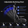 Video Game Desk Chair - Advanced Ergonomic Computer with Footrest and Comfy Lumbar Support, PU Leather Recliner with Headrest, Fixed Up Armrest,Black - 3 of 3
