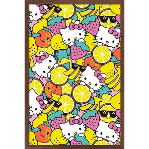 Trends International Hello Kitty: 2016 Fun and Fruity - Sweet Citrus Collage Framed Wall Poster Prints - 1 of 4